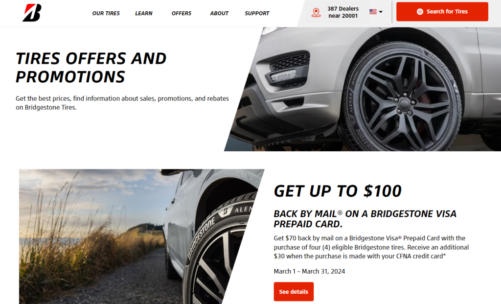 Bridgestone Tire Rebates 2024 World Wide Rebates