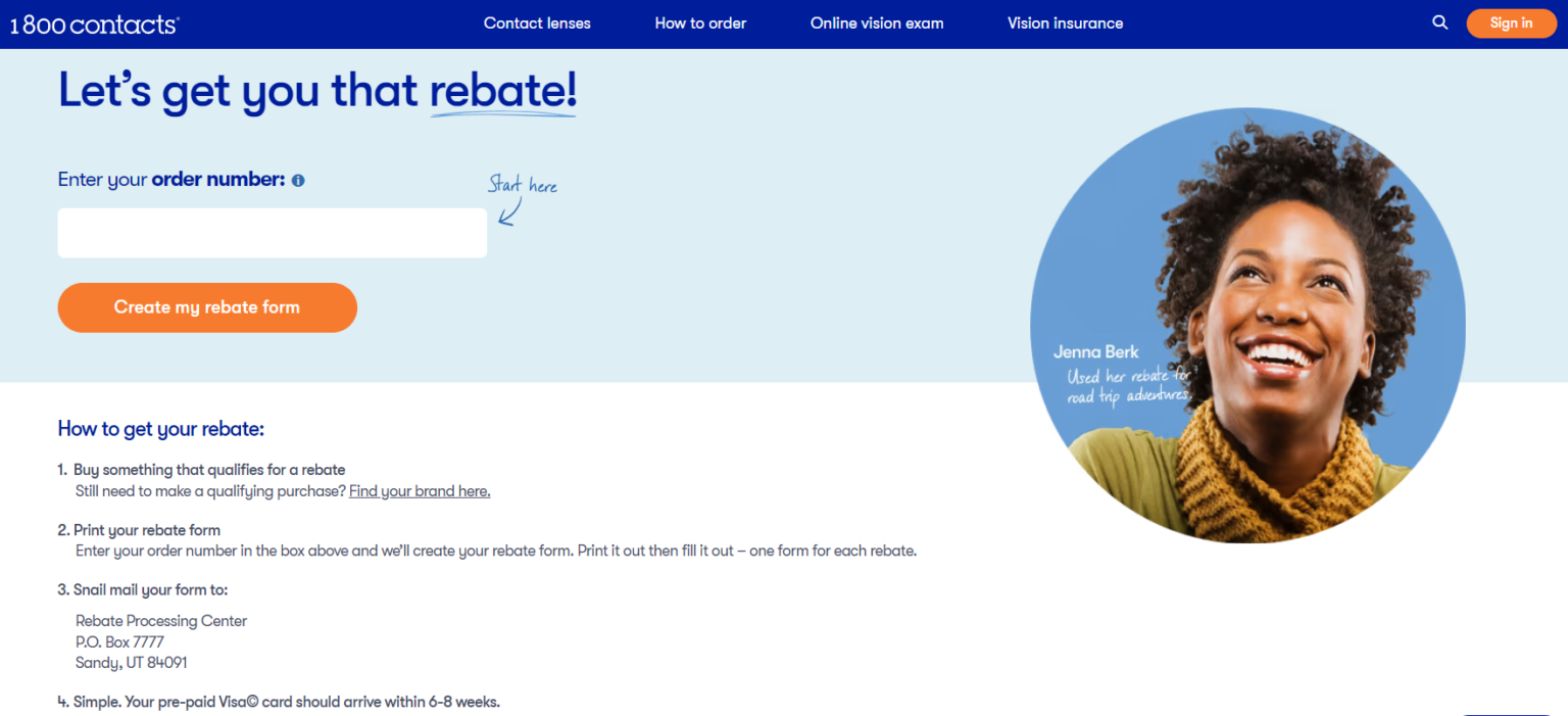 Rebate Form 1800 Contacts - World Wide Rebates