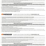 Hankook Rebate Form 2024