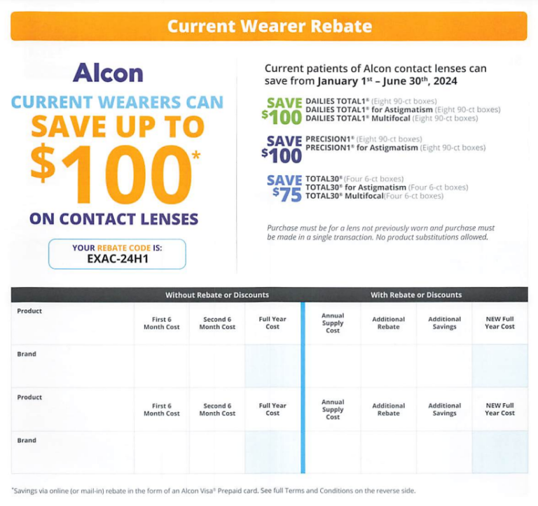 Alcon Rebate Redemption Form 2024 Printable World Wide Rebates