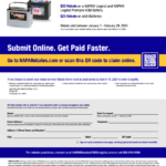 Napa Legend Battery Rebate Form