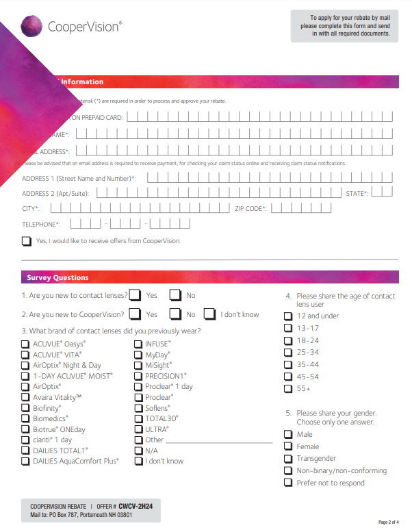 Dailies Choice Rebate Form 2024